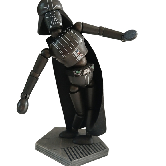 HTF Disney Galaxy's Edge Star Wars Wooden Darth Vader Bendable Toy Figurine - Picture 5 of 16